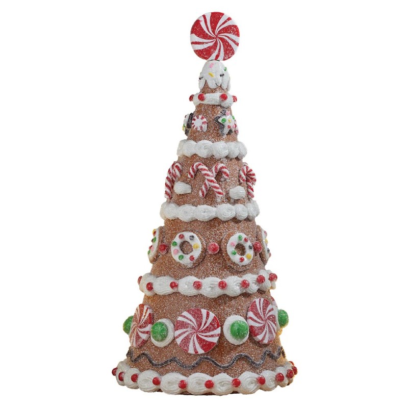 Magnificent Candy Gingerbread Christmas Tree 26 cm of Yuletide Delight