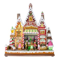 Magical Gingerbread Village Light-Up Musical Moving Decoration 40 cm