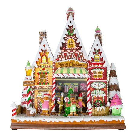 Magical Gingerbread Village Light-Up Musical Moving Decoration 40 cm