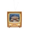 Retro Musical Moving Christmas Gingerbread Television Decoration 20 cm