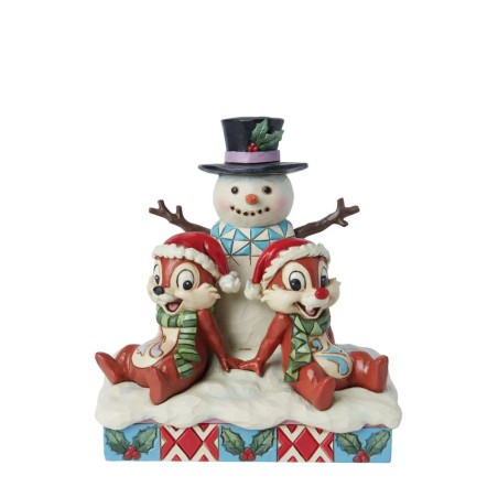 Jim Shore Chip n Dale Snowman Figurine