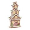 Painted Gingerbread House Christmas Decoration 30cm Festive Centrepiece