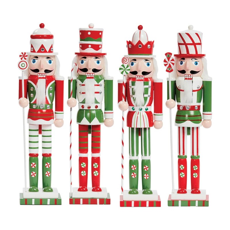 Candy Cane Nutcrackers 38 cm of Sweet Soldier Charm