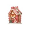Little Light-Up Gingerbread House with Snowman 14 cm of Festive Cheer