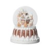 Gingerbread House Snow Globe on Gingerbread Base 14 cm