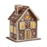 Elegant Light-Up Gingerbread House with Heart Window 26 cm of Festive Glow