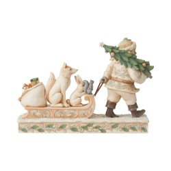 Jim Shore Santa Pulling Sled Figurine