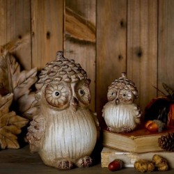 Country Living Wood Effect Owl Large