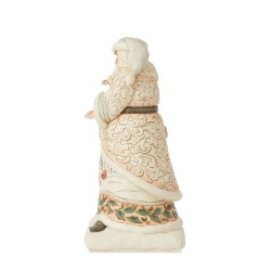 Jim Shore White Woodland Santa with Fawn and Deer Figurine