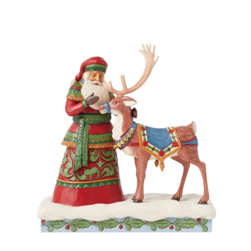 Jim Shore Santa with Reindeer Figurine