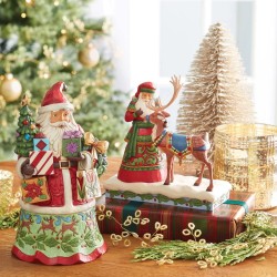 Jim Shore Santa with Reindeer Figurine