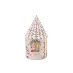Father Christmas at the Door LED Round House Lantern