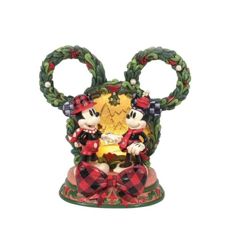 Jim Shore Magical Winter Moments Mickey Minnie Diorama