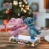 Jim Shore Mistletoe Kiss Stitch and Angel with Mistletoe Figurine