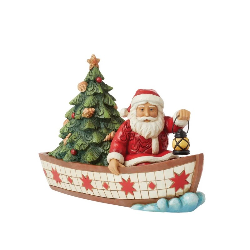 Jim Shore Seas of Giving Santa in a Boat