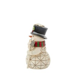 Jim Shore Snowman with Snowflake Staff Mini Figurine