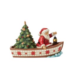 Jim Shore Seas of Giving Santa in a Boat