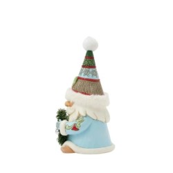 Jim Shore Wreathed in Holiday Joy Gnome with Wreath Fur Trimmed Hat
