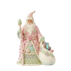 Jim Shore Sweet Treat Santa Pastel Candy Santa