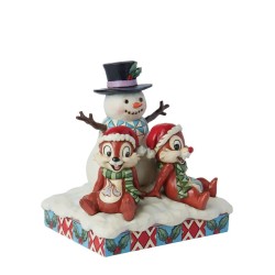 Jim Shore Chip n Dale Snowman Figurine
