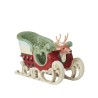 Jim Shore One Deer Open Sleigh Figurine