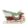 Jim Shore One Deer Open Sleigh Figurine