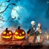 Jim Shore Jack and Sally on a Pumpkin Figurine