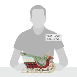 Jim Shore One Deer Open Sleigh Figurine