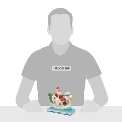 Jim Shore Santa Riding a Swan Figurine