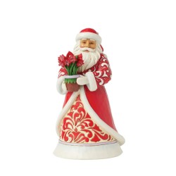 Jim Shore Blooms of the Season Santa with Blooming Amaryllis