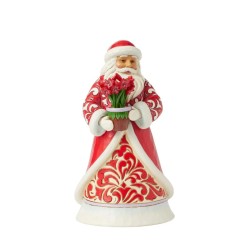 Jim Shore Blooms of the Season Santa with Blooming Amaryllis