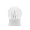 Musical Silver Reindeer Snowglobe