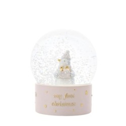 My First Christmas' Penguin Snow Globe Pink