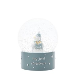 My First Christmas Penguin Snow Globe Blue