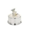 Bambino Silverplated Round Music Box Teddy