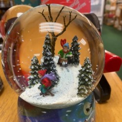 Snow Globe Children Skiing