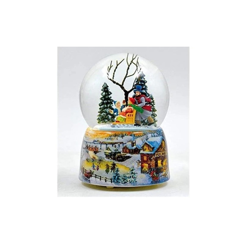Snow Globe Family with Sleigh