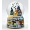 Snow Globe Family with Sleigh