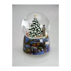 Snow Globe Illuminated Christmas Tree