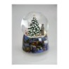 Snow Globe Illuminated Christmas Tree