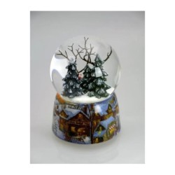 Snow Globe Illuminated Christmas Tree