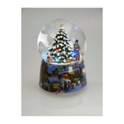 Snow Globe Illuminated Christmas Tree