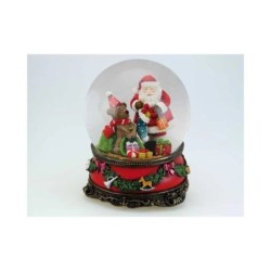 Snow Globe Santa with Bear and Presents
