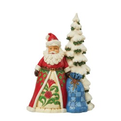 Jim Shore Santa by Tree with Toy Sack Figurine