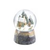 Snow Globe Wooden House Sleigh