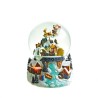 Snow Globe Flying Santa