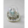 Snow Globe White and Gold Christmas Countryside