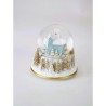 Snow Globe White and Gold Christmas Countryside