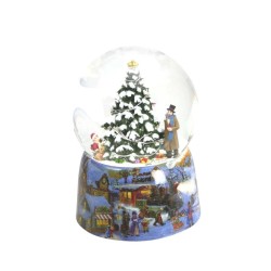 Snow Globe Illuminated Christmas Tree