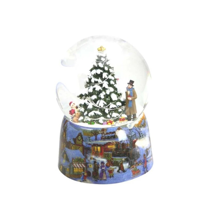 Snow Globe Illuminated Christmas Tree